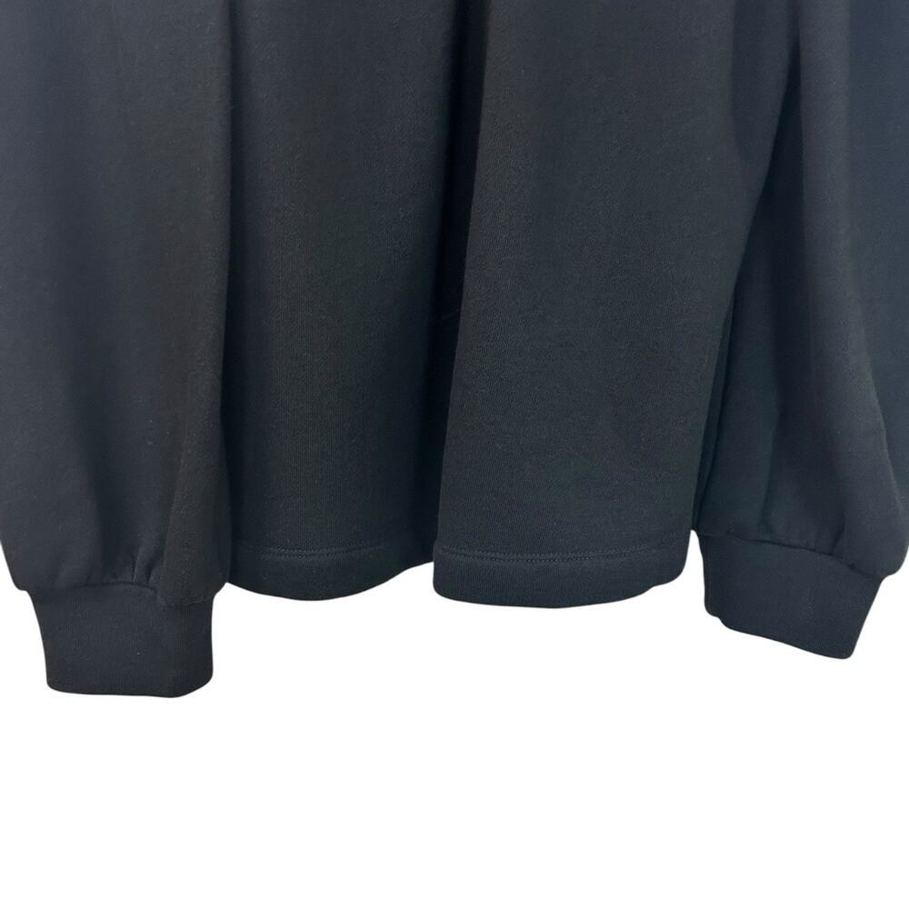 Goop G. Label Womens 'Torres' Puff-Sleeve Ruffle Sweatshirt Pullover Black Small - Picture 8 of 13